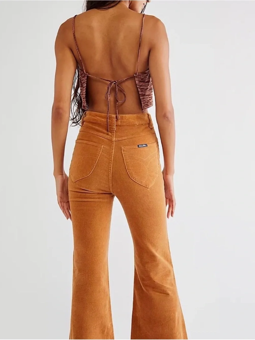 NWT Rolla’s Eastcoast Flare Corduroy Pants 28 High Rise Caramel